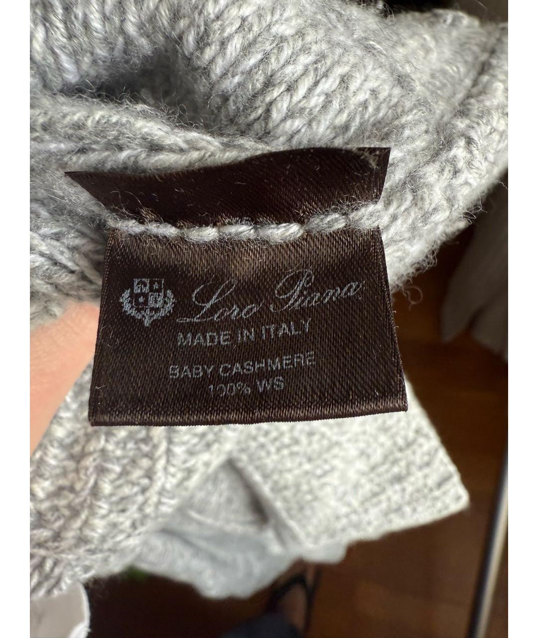 LORO PIANA Серый кашемировый джемпер / свитер, фото 6