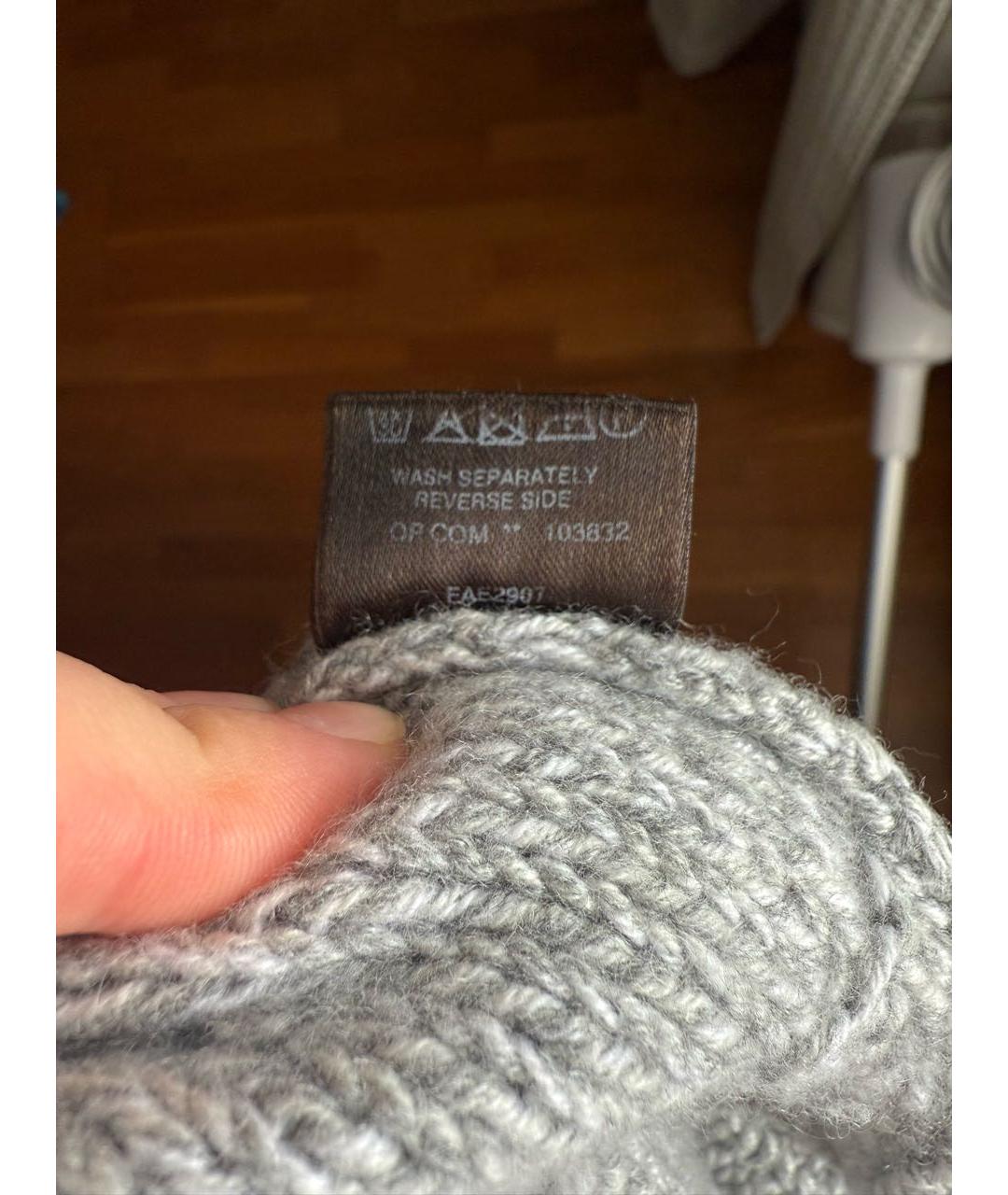 LORO PIANA Серый кашемировый джемпер / свитер, фото 7
