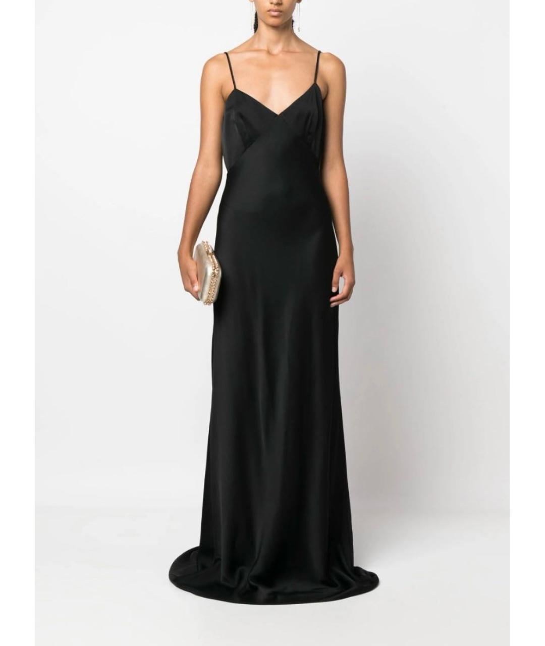 MAX MARA Черное ацетатное вечернее платье, фото 2