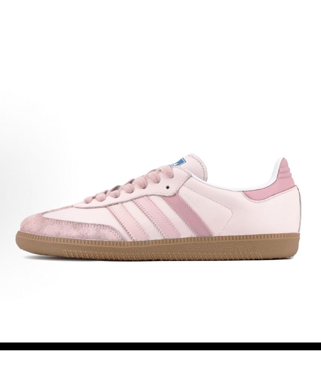 ADIDAS Розовые кожаные кеды, фото 7