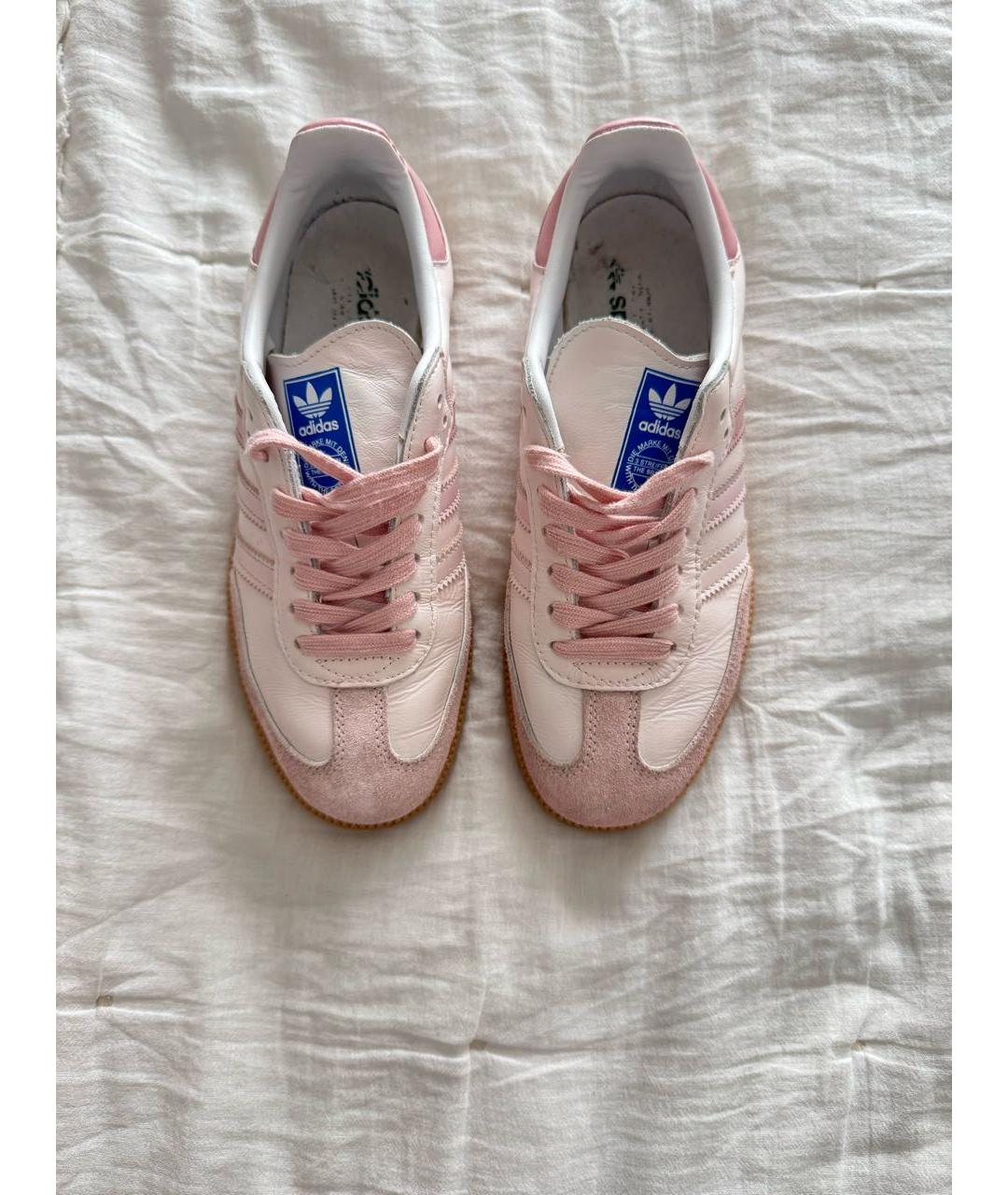 ADIDAS Розовые кожаные кеды, фото 6