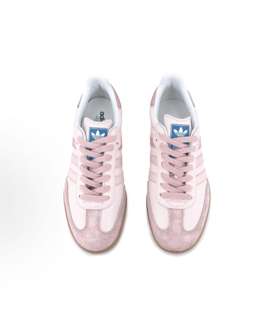 ADIDAS Розовые кожаные кеды, фото 2