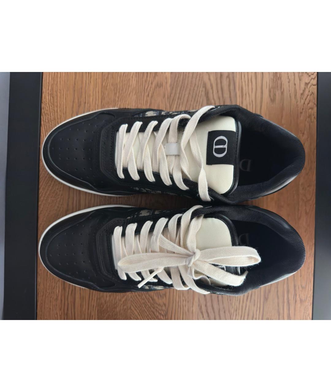 CHRISTIAN DIOR Черные текстильные низкие кроссовки / кеды, фото 2