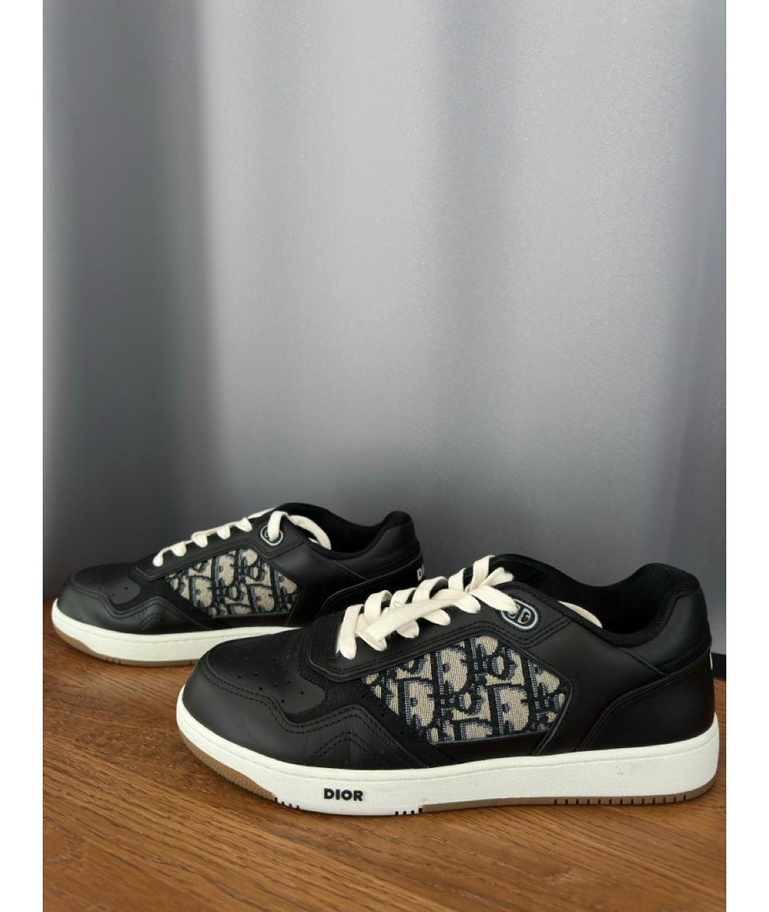 CHRISTIAN DIOR Черные текстильные низкие кроссовки / кеды, фото 4