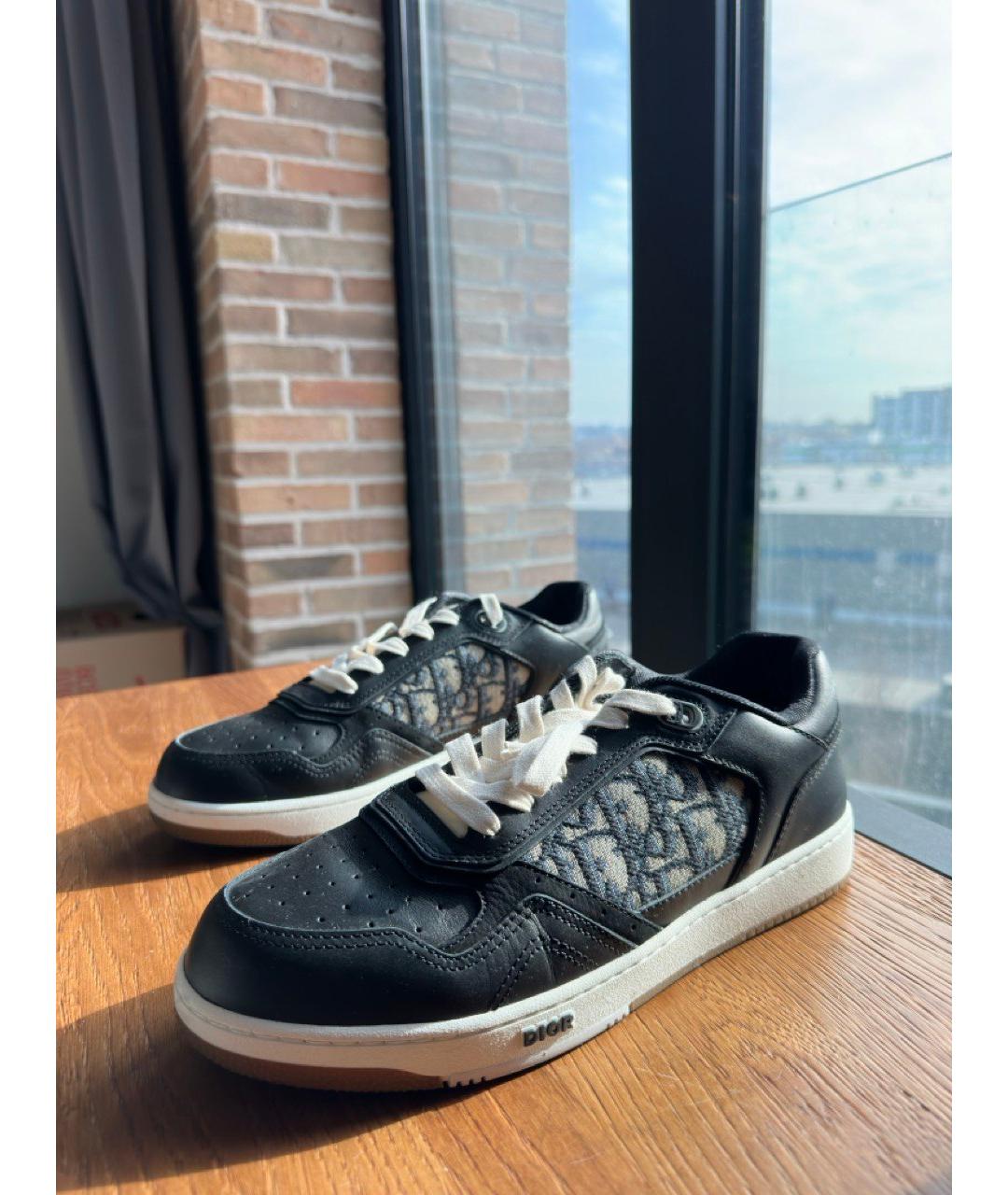 CHRISTIAN DIOR Черные текстильные низкие кроссовки / кеды, фото 3