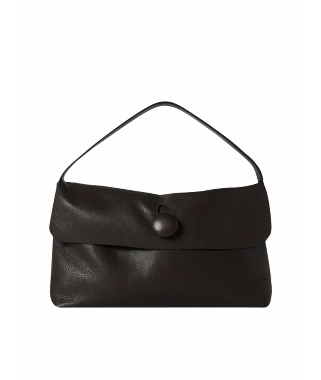 THE ROW Коричневая кожаная сумка с короткими ручками, фото 1