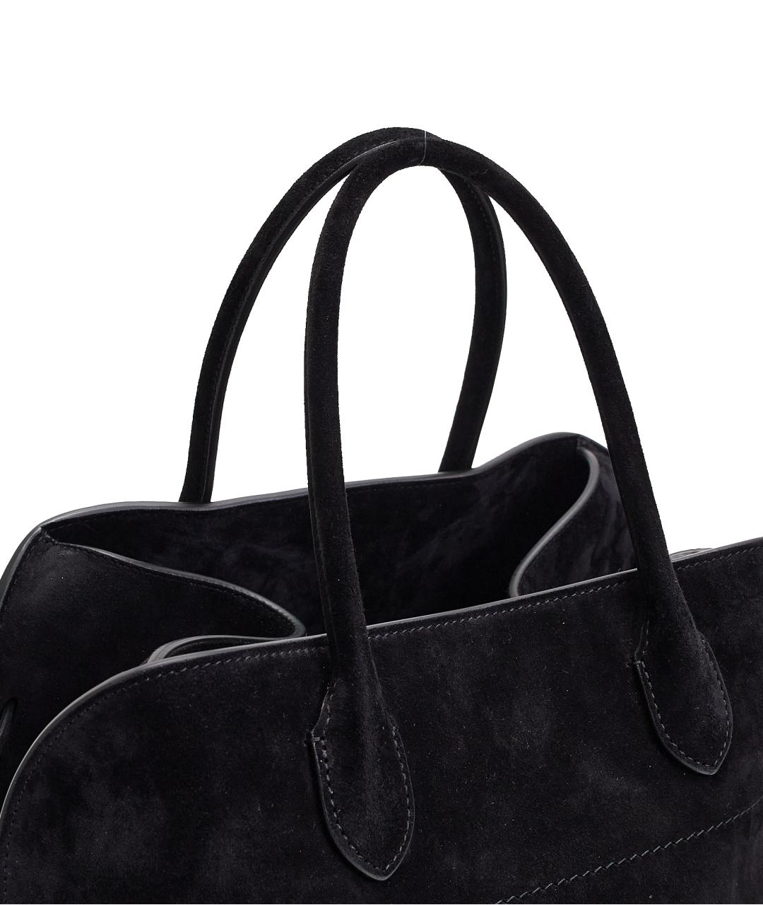 THE ROW Черная замшевая сумка тоут, фото 5