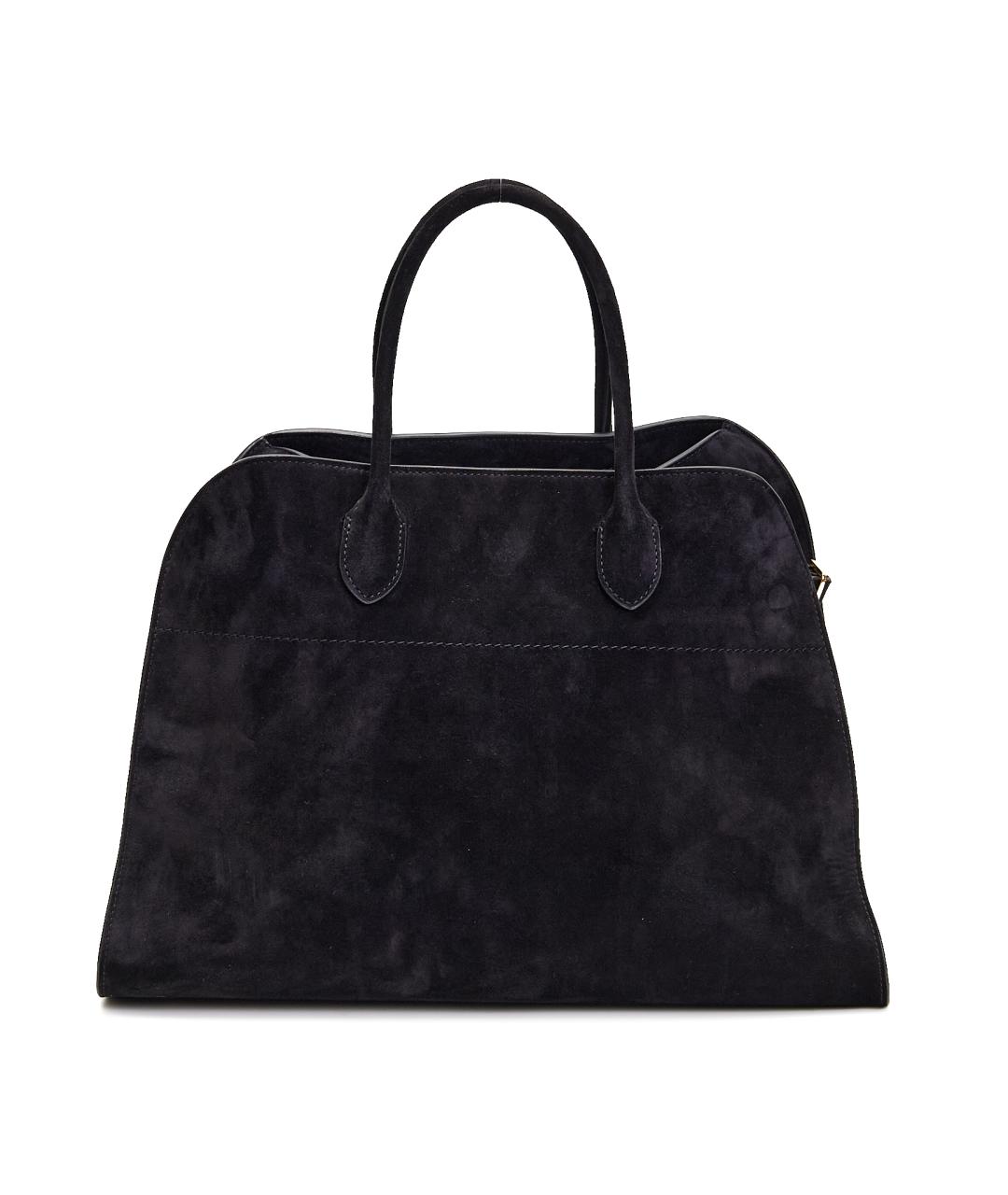 THE ROW Черная замшевая сумка тоут, фото 3