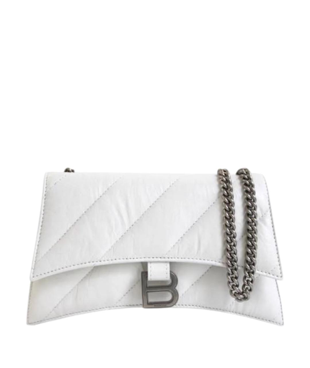 BALENCIAGA Белая кожаная сумка через плечо, фото 1