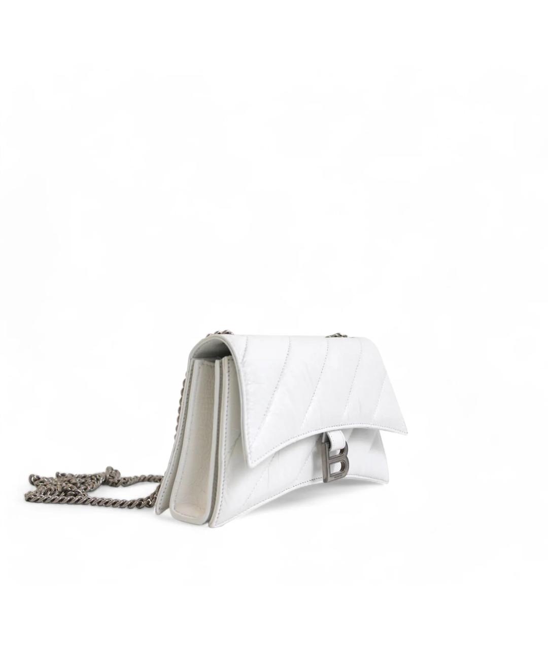 BALENCIAGA Белая кожаная сумка через плечо, фото 2
