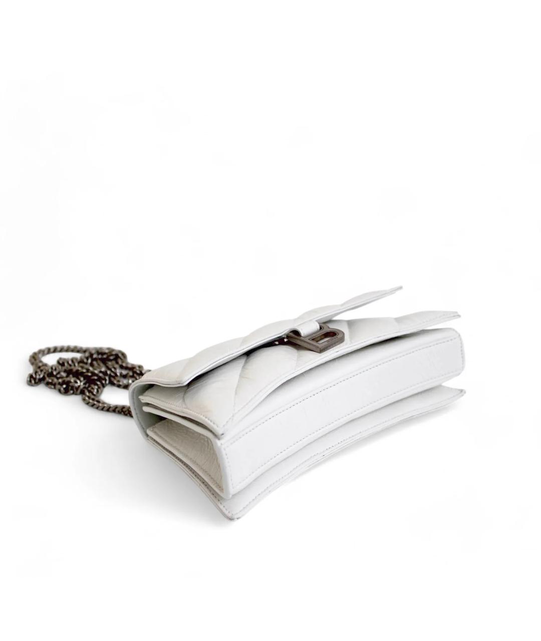 BALENCIAGA Белая кожаная сумка через плечо, фото 4
