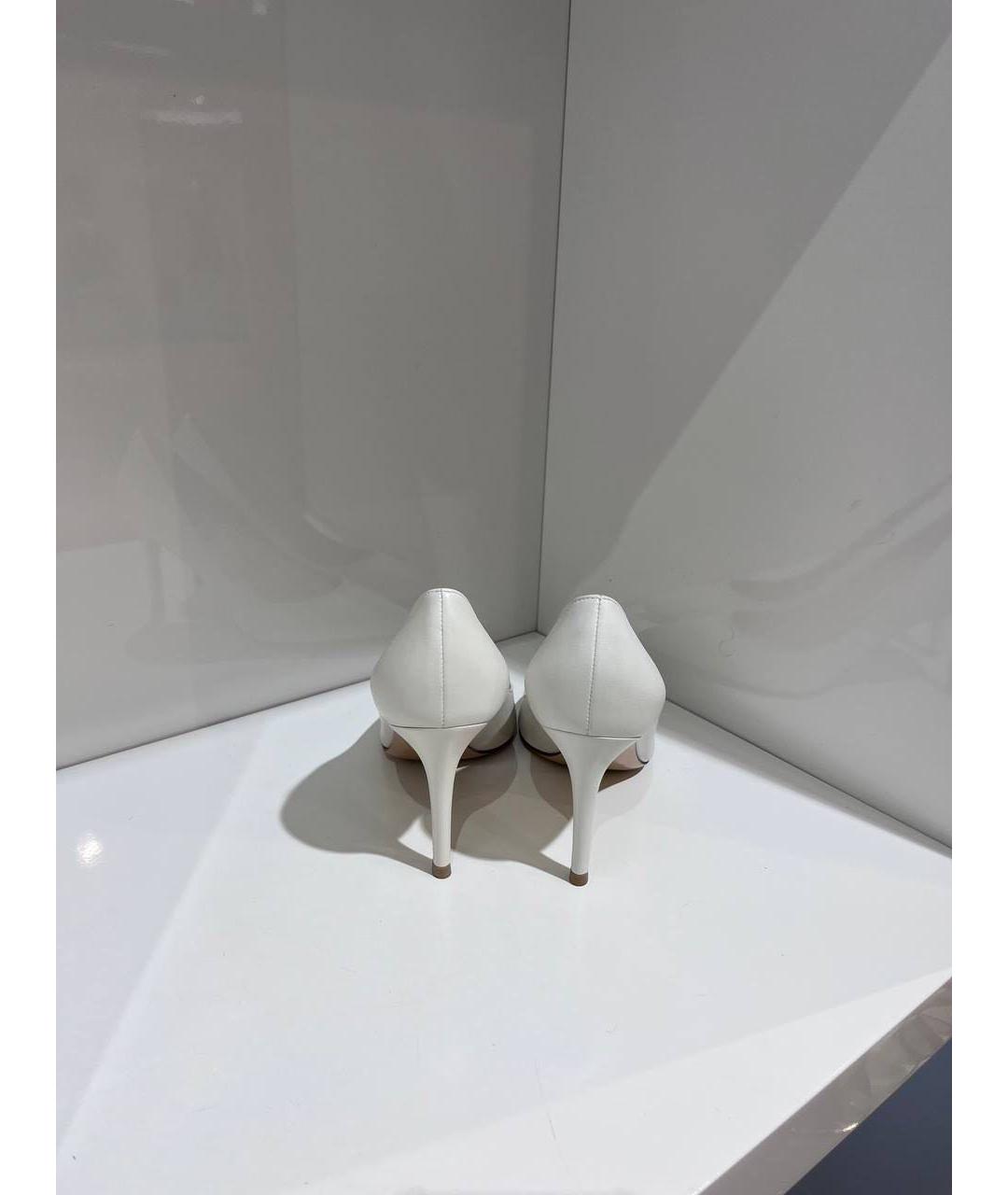 GIANVITO ROSSI Белые кожаные туфли, фото 3