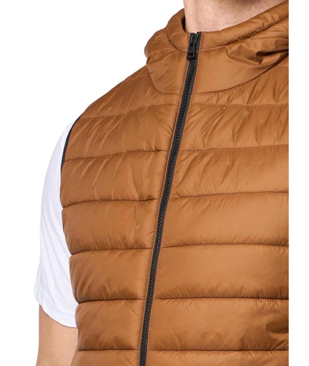 HUGO Коричневый полиэстеровый жилет, фото 8