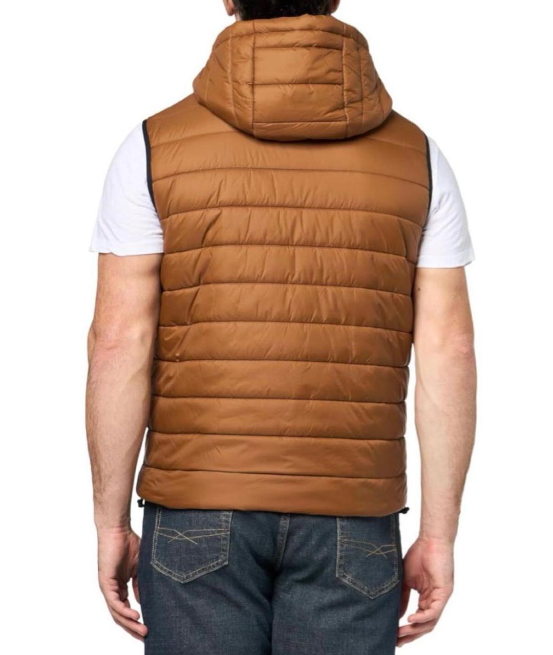 HUGO Коричневый полиэстеровый жилет, фото 7
