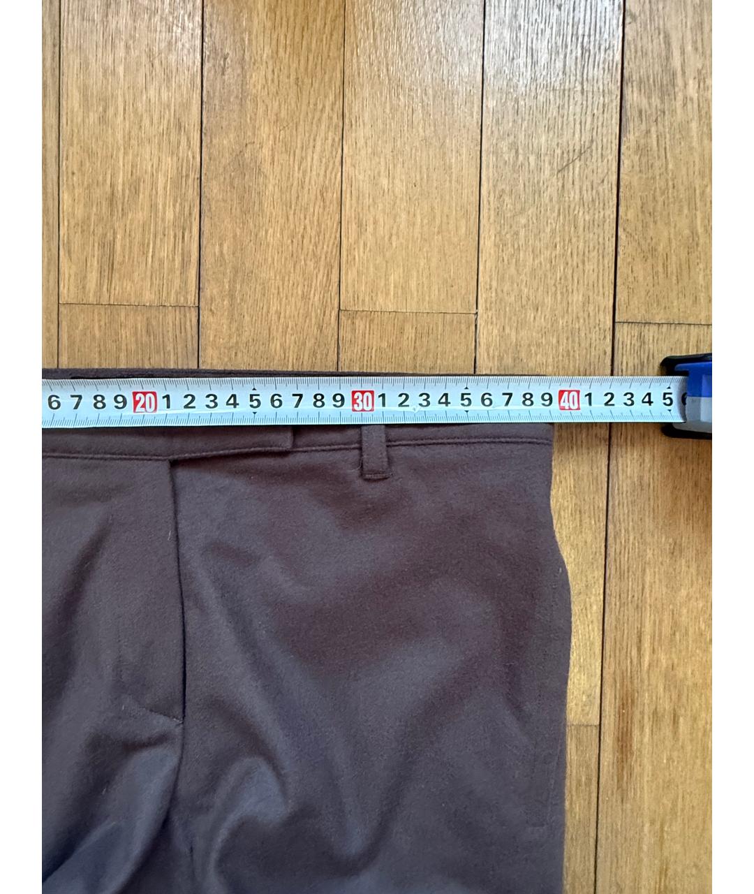 ANN DEMEULEMEESTER Коричневые кашемировые брюки чинос, фото 6