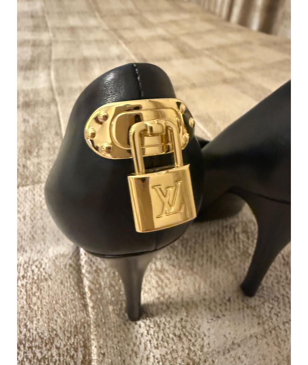 LOUIS VUITTON Черные кожаные туфли, фото 6