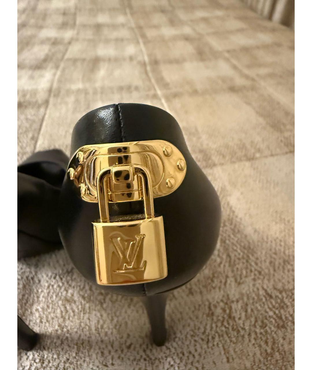 LOUIS VUITTON Черные кожаные туфли, фото 7