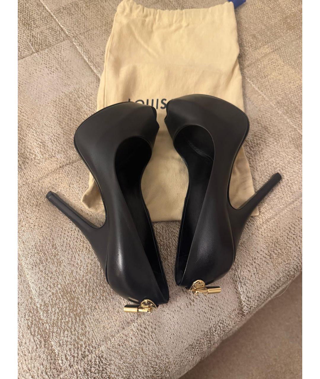 LOUIS VUITTON Черные кожаные туфли, фото 9