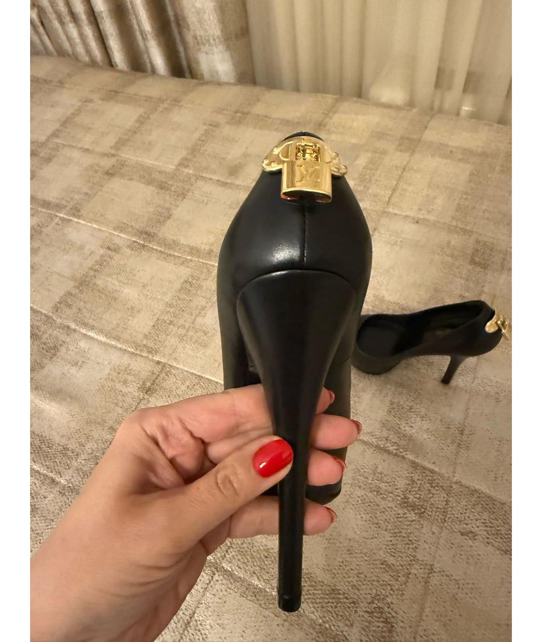 LOUIS VUITTON Черные кожаные туфли, фото 8