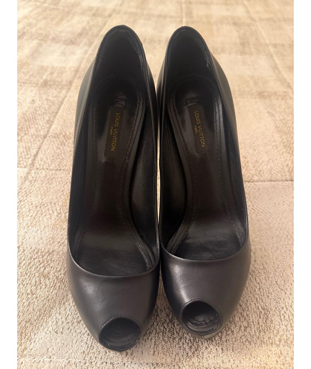 LOUIS VUITTON Черные кожаные туфли, фото 3