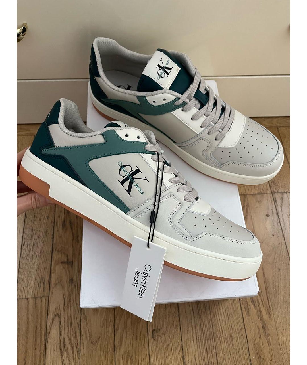 CALVIN KLEIN Мульти кожаные низкие кроссовки / кеды, фото 3