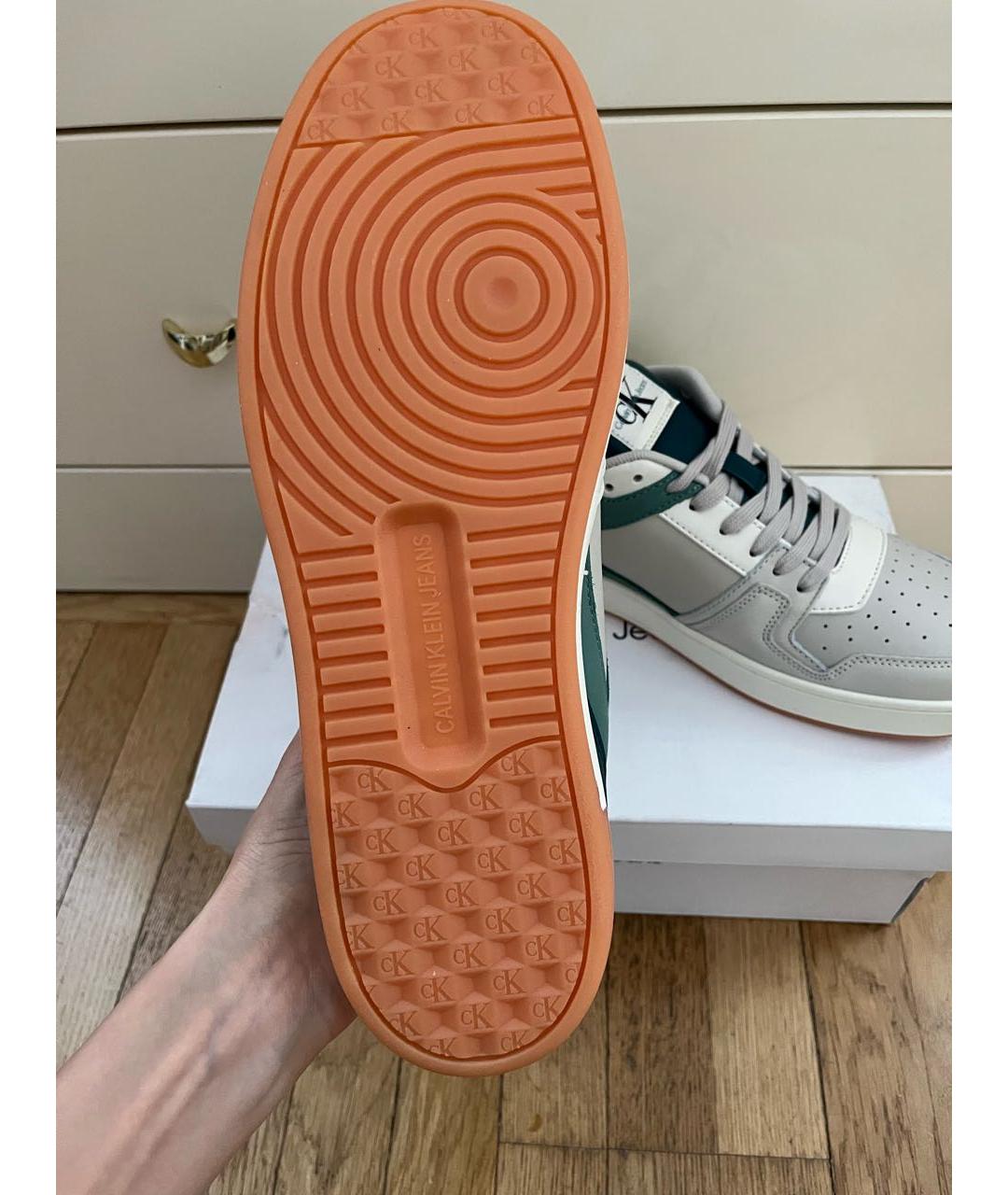 CALVIN KLEIN Мульти кожаные низкие кроссовки / кеды, фото 5