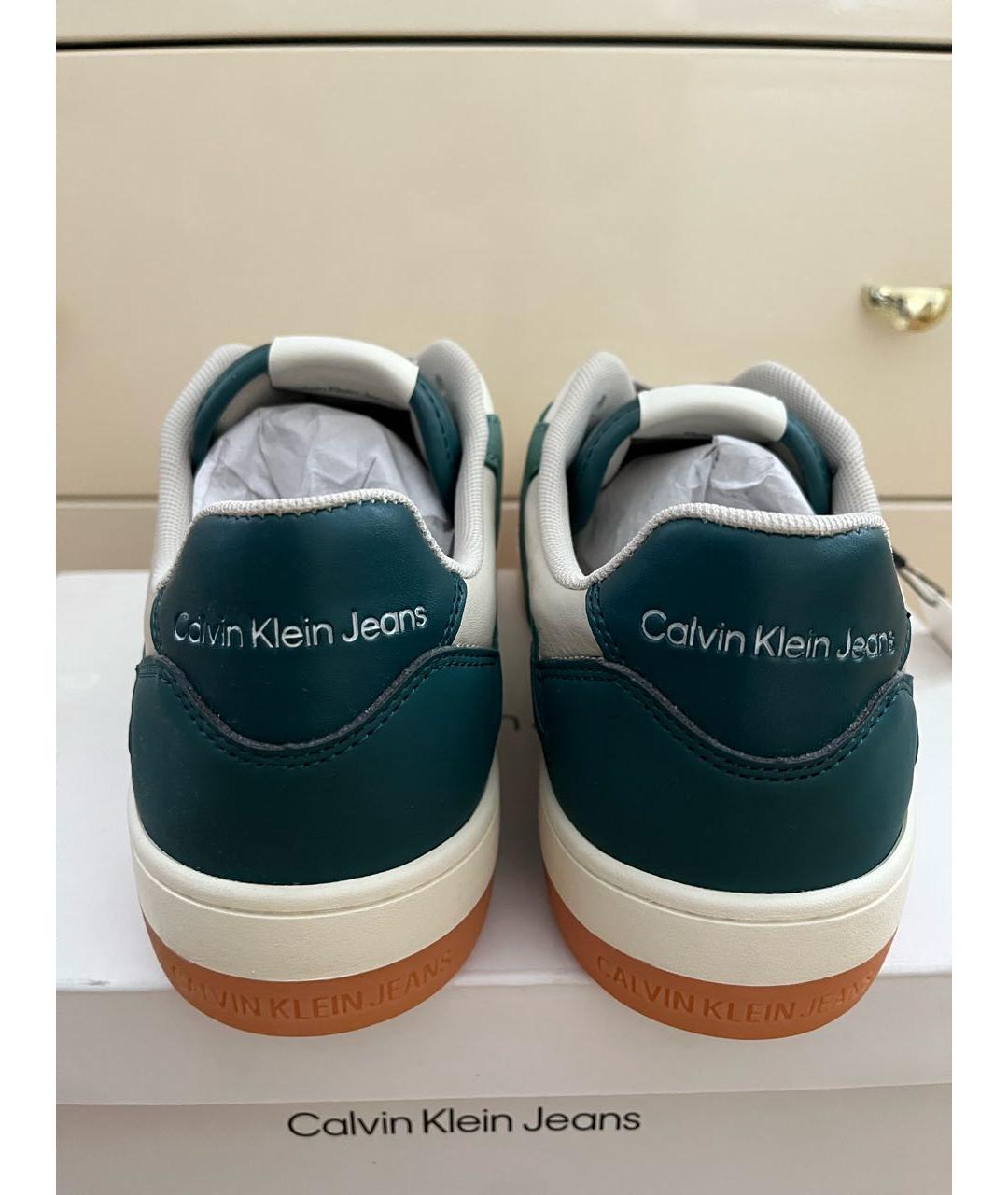 CALVIN KLEIN Мульти кожаные низкие кроссовки / кеды, фото 4