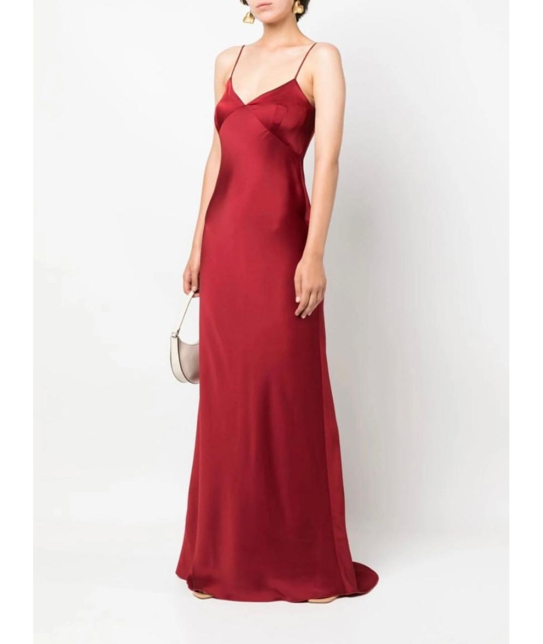 MAX MARA Красное ацетатное вечернее платье, фото 2