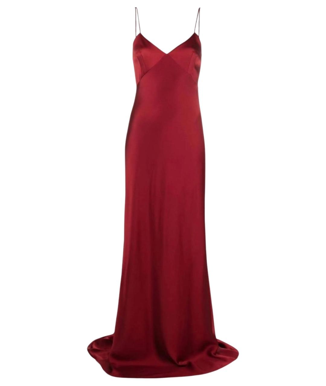 MAX MARA Красное ацетатное вечернее платье, фото 1