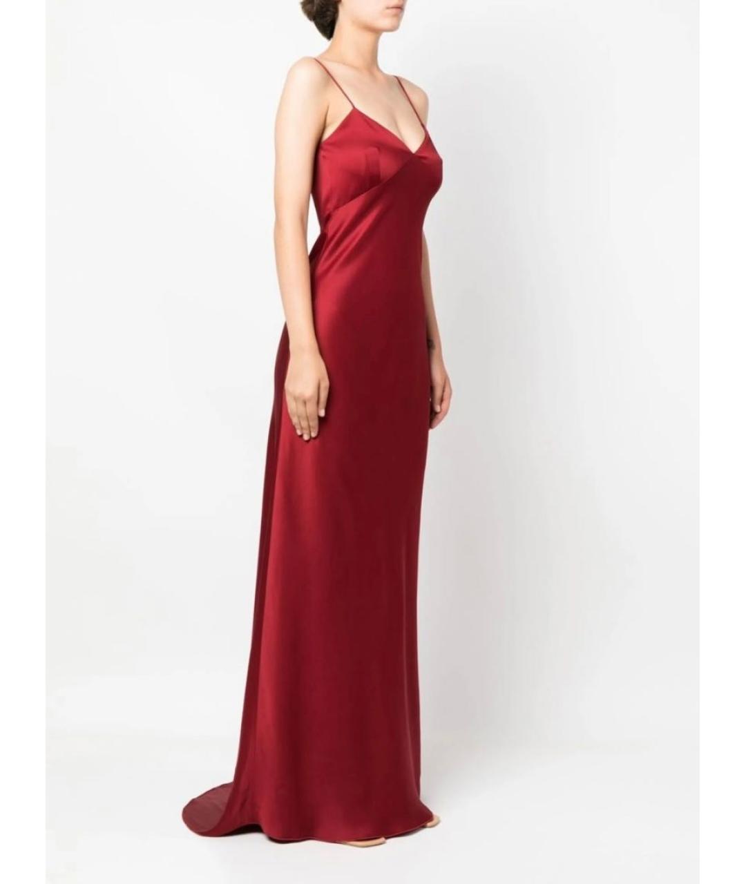 MAX MARA Красное ацетатное вечернее платье, фото 3