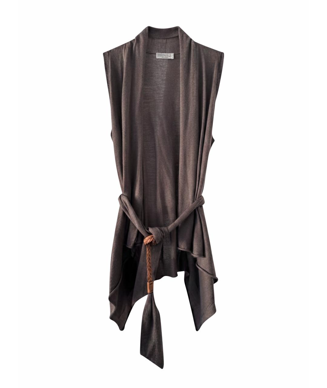 BRUNELLO CUCINELLI Коричневая кашемировая жилетка, фото 1