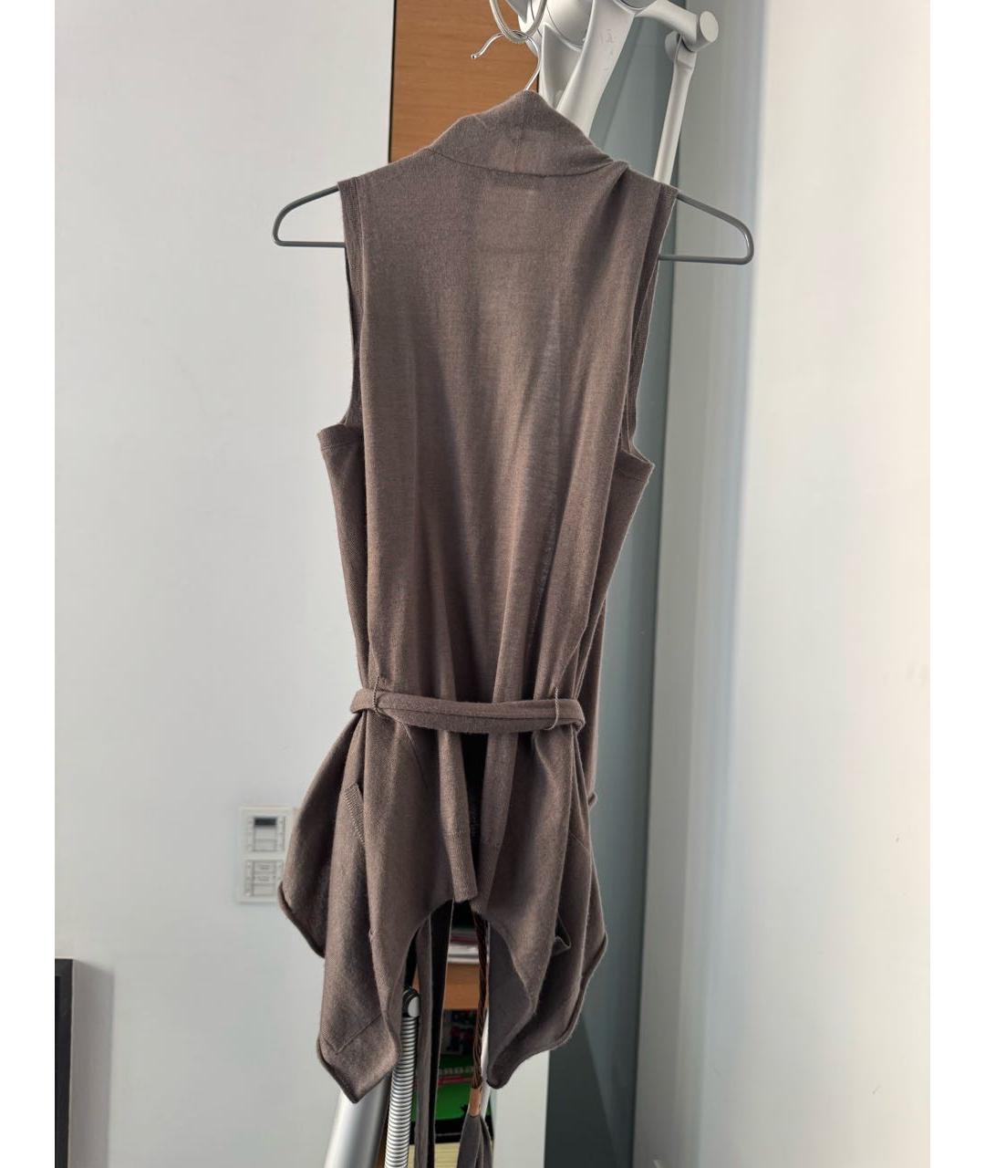 BRUNELLO CUCINELLI Коричневая кашемировая жилетка, фото 2