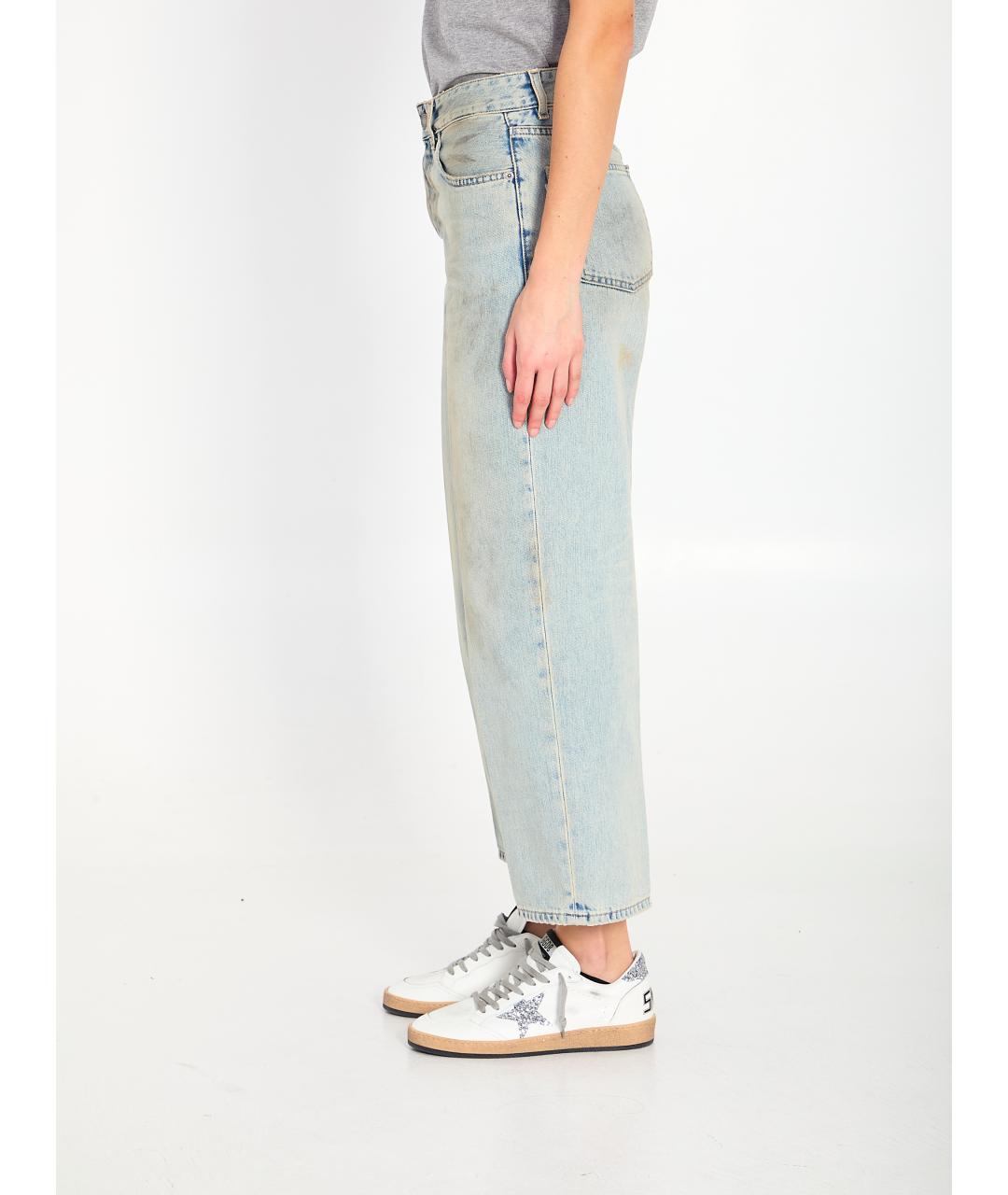 HAIKURE Голубые хлопковые прямые джинсы, фото 2