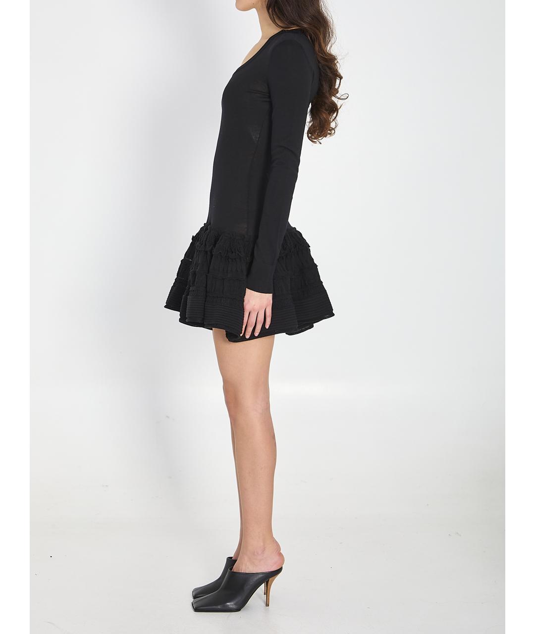 ALAIA Черное шерстяное повседневное платье, фото 4