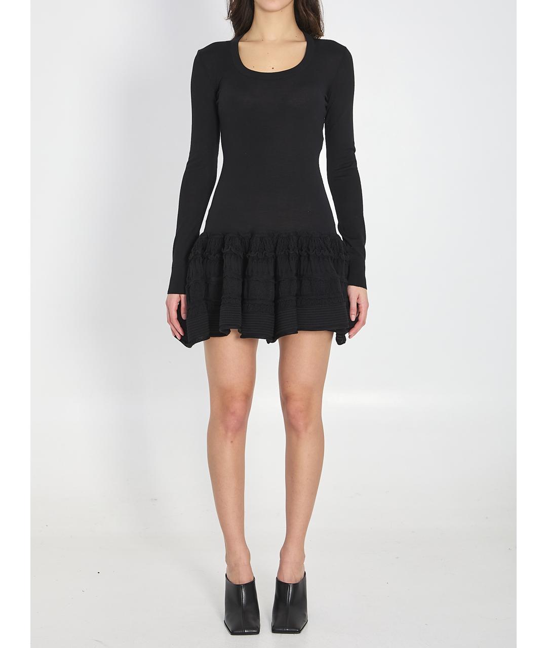 ALAIA Черное шерстяное повседневное платье, фото 2