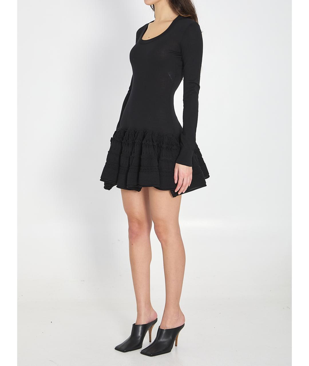 ALAIA Черное шерстяное повседневное платье, фото 3