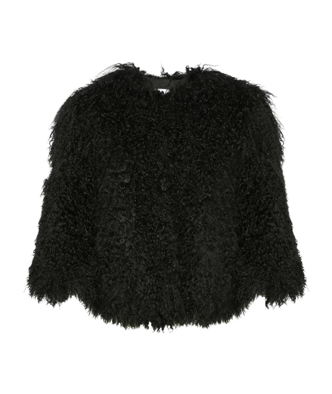 YVES SALOMON Черная меховая шуба, фото 1