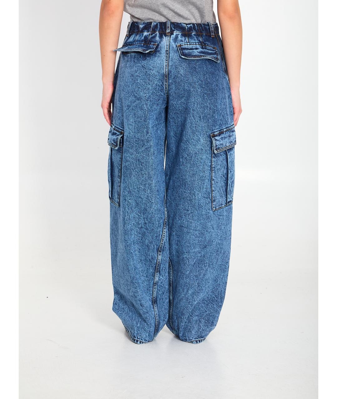 ALAIA Синие хлопковые прямые джинсы, фото 4