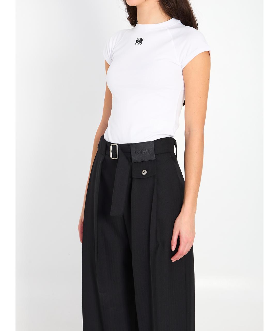 LOEWE Белая хлопковая футболка, фото 3