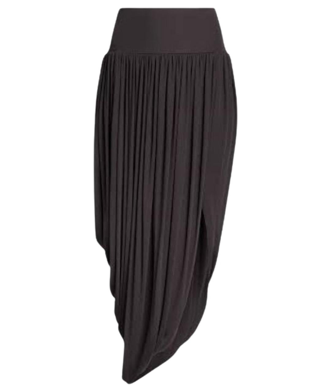 ALAIA Коричневая вискозная юбка миди, фото 1