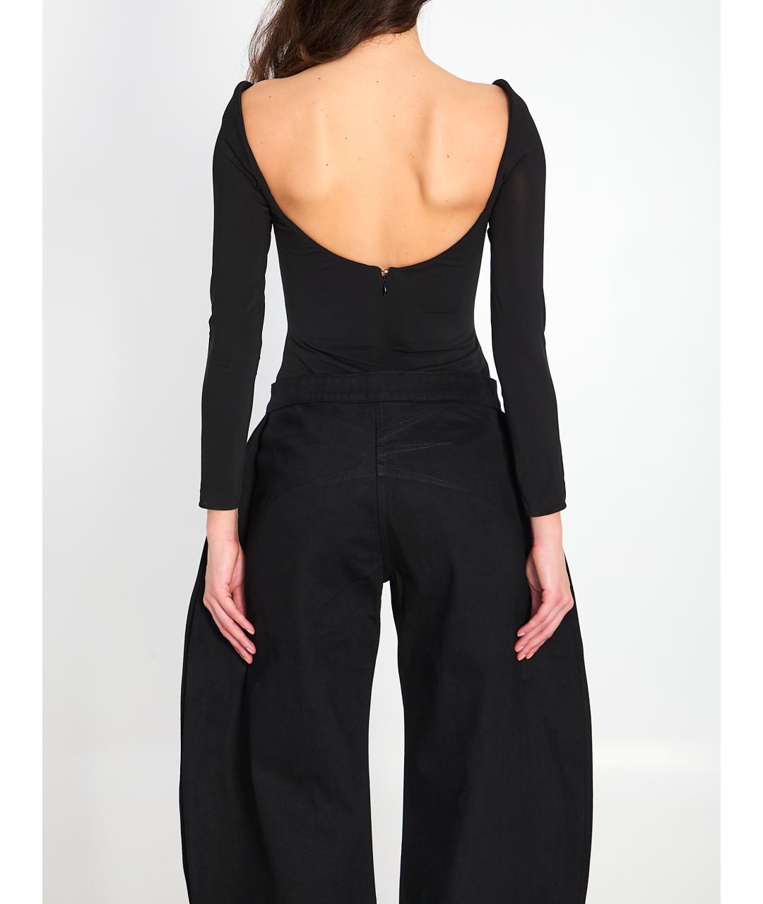 ALAIA Черное вискозное боди, фото 5