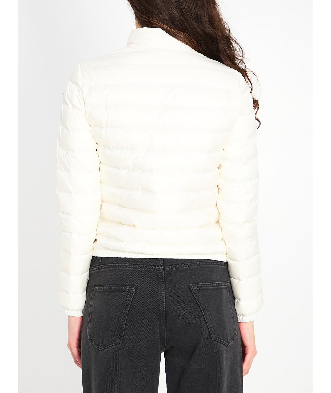 MONCLER Белый полиамидовый пуховик, фото 4