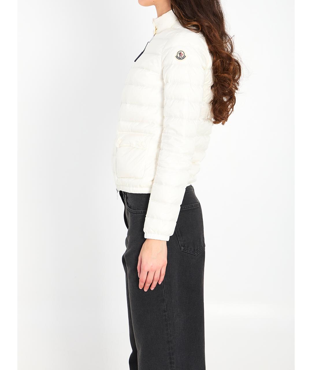 MONCLER Белый полиамидовый пуховик, фото 3