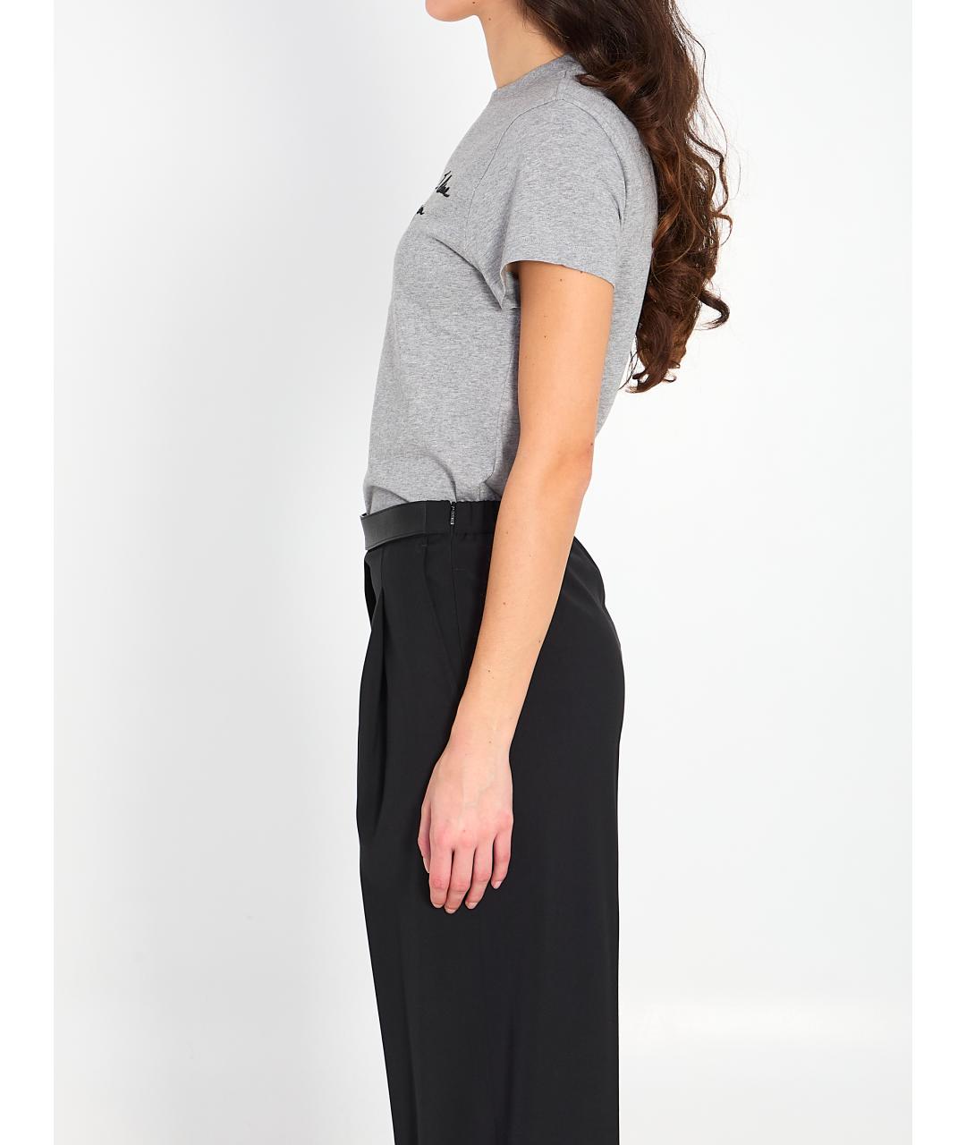 LOEWE Серая хлопковая футболка, фото 3