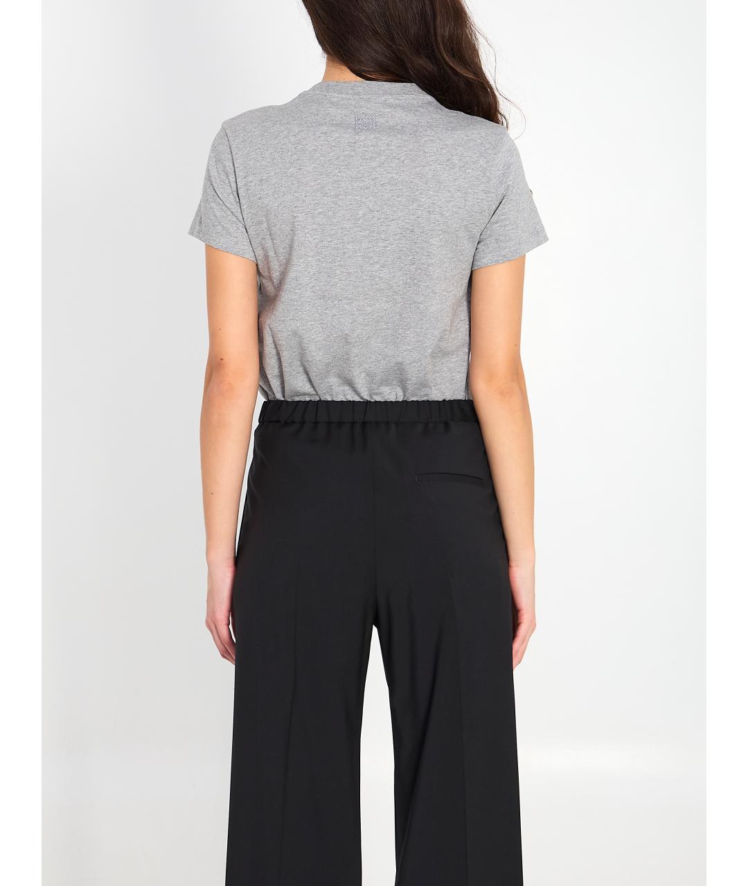 LOEWE Серая хлопковая футболка, фото 4