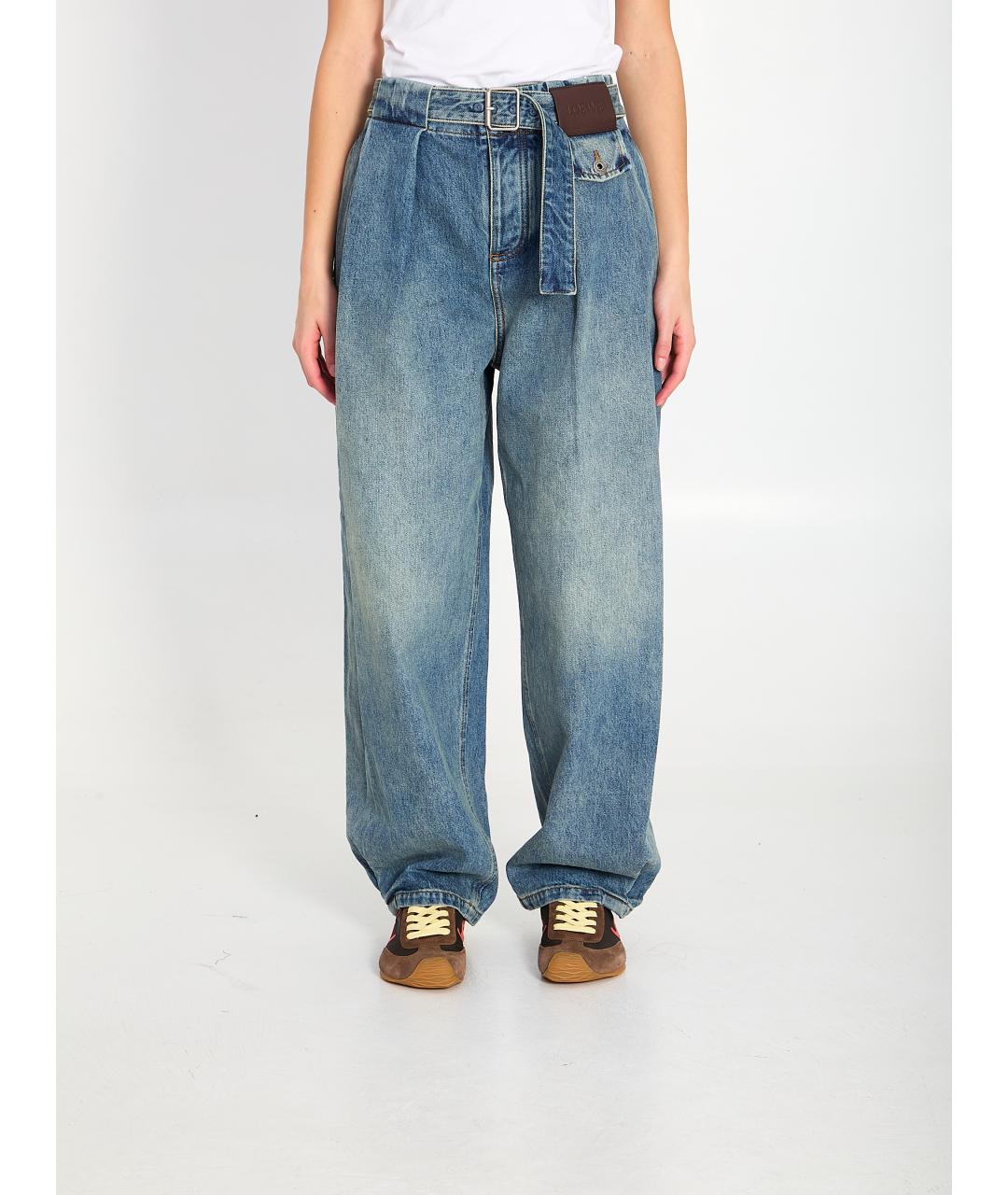 LOEWE Синие хлопковые прямые джинсы, фото 5