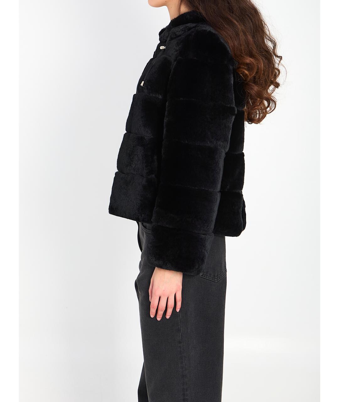 YVES SALOMON Черная меховая шуба, фото 4