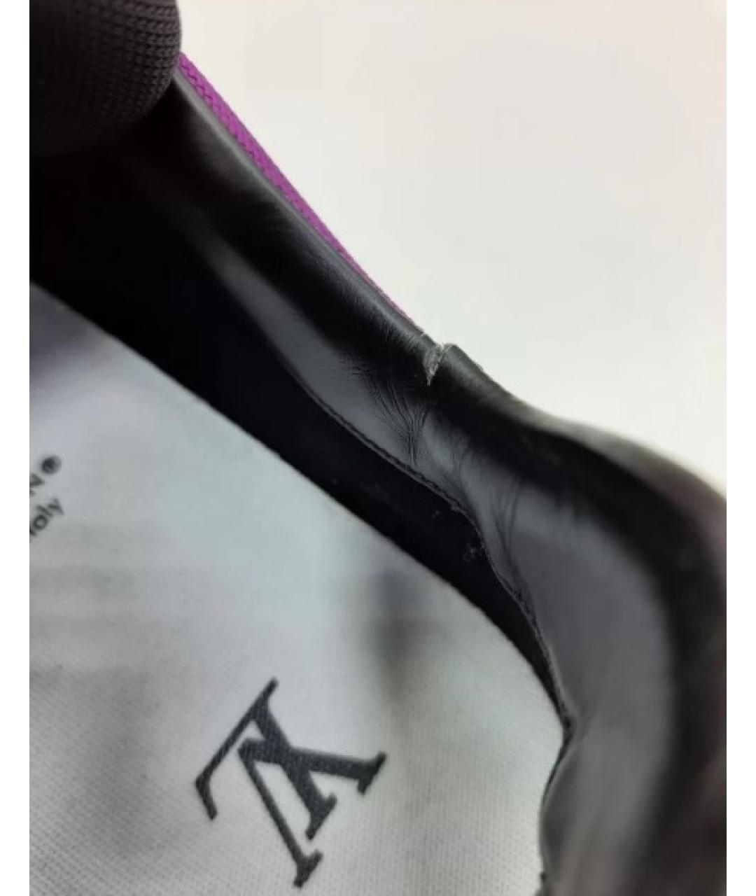 LOUIS VUITTON Коричневые замшевые низкие кроссовки / кеды, фото 4