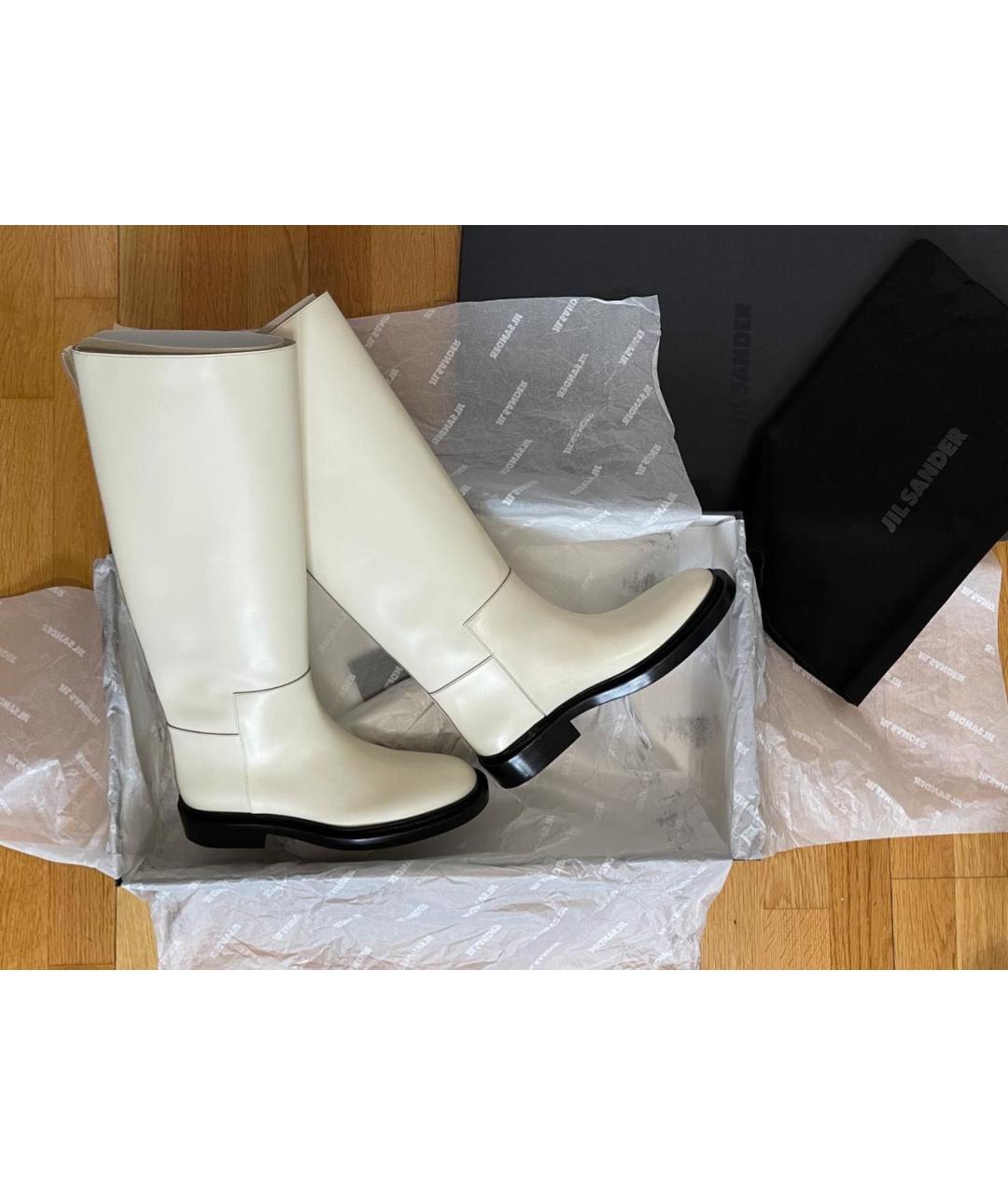 JIL SANDER Бежевые сапоги, фото 3