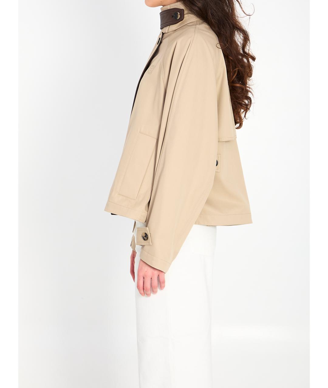 LOEWE Бежевая хлопковая куртка, фото 4